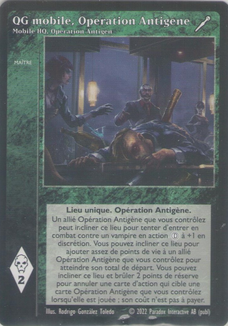 QG mobile, Opération Antigène